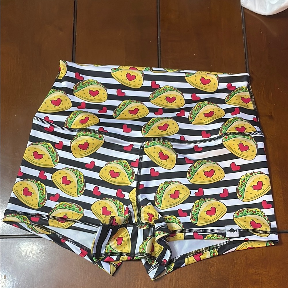 Taco Love Striped Shorts